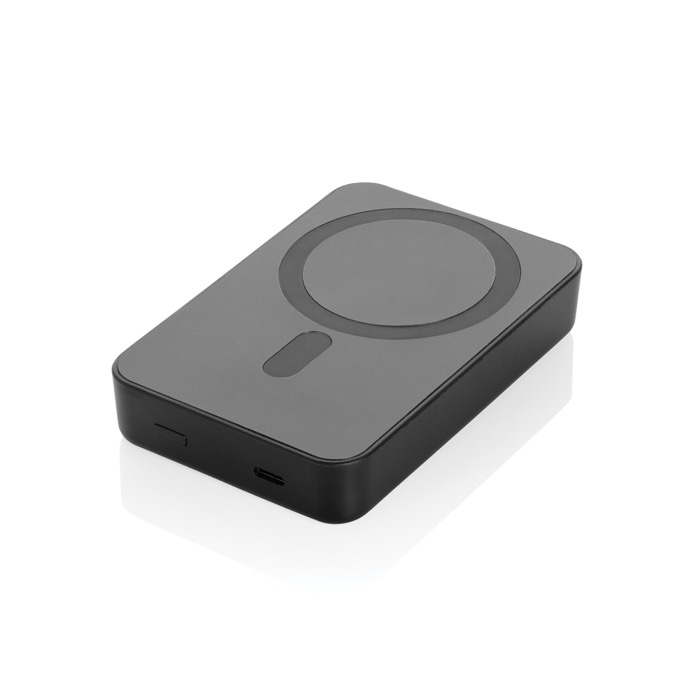 Recycled ABS pocket power bank, charge indicator, 10,000 mAh