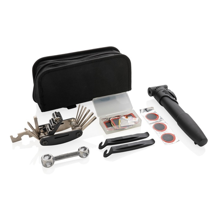 Complete bicycle repair kit set