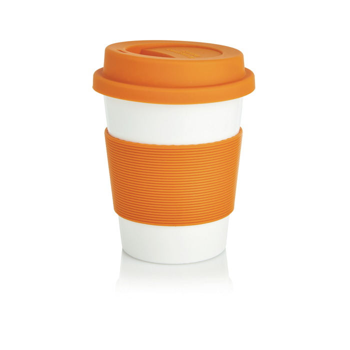 Biodegradable takeaway mug, dishwasher-safe, 350 ml