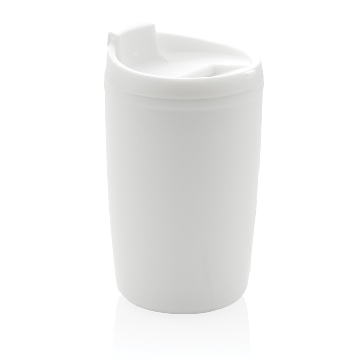 Recycled plastic thermal cup with logo, 300 ml