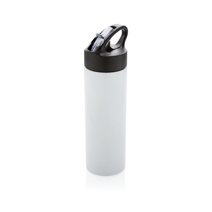 Stainless steel sports bottles with straw, 500 ml