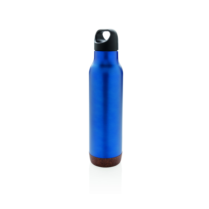Reusable steel bottles with cork base, 600 ml