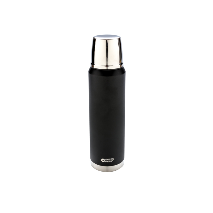 Large corporate thermal bottle with protective coating, 1 L, Swiss Peak