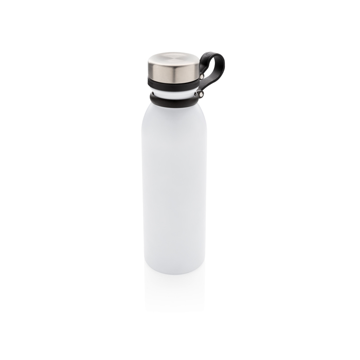 Thermal bottle with logo and silicone carry loop, 600 ml