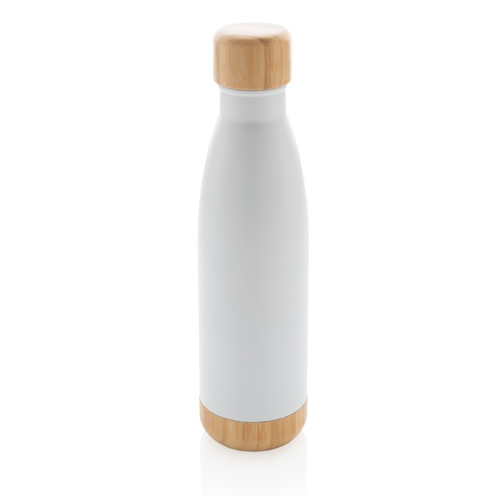 Bottle with bamboo detail on lid and base, 520 ml