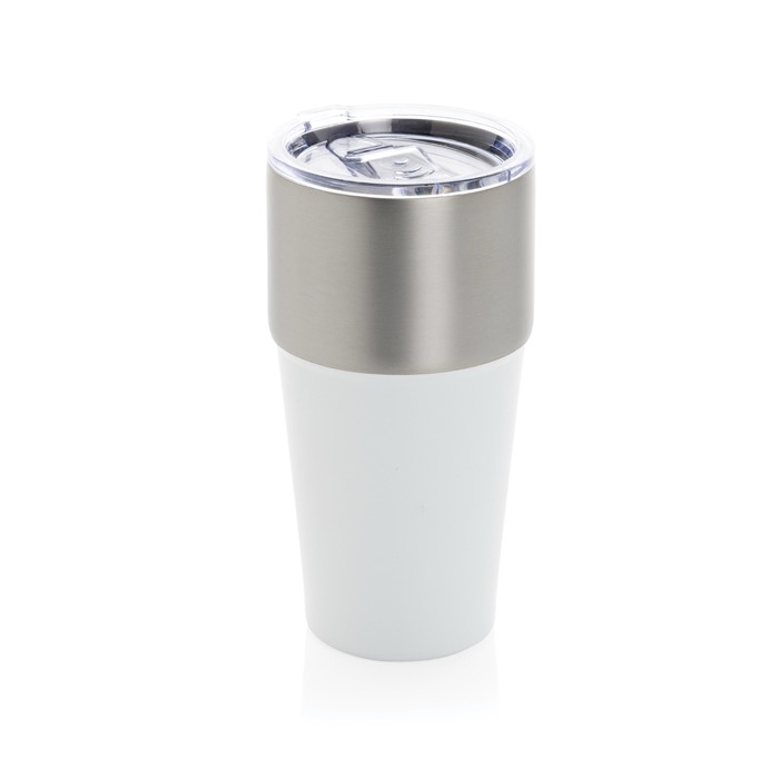 Recycled stainless steel thermal tumbler, anti-drip, 500 ml