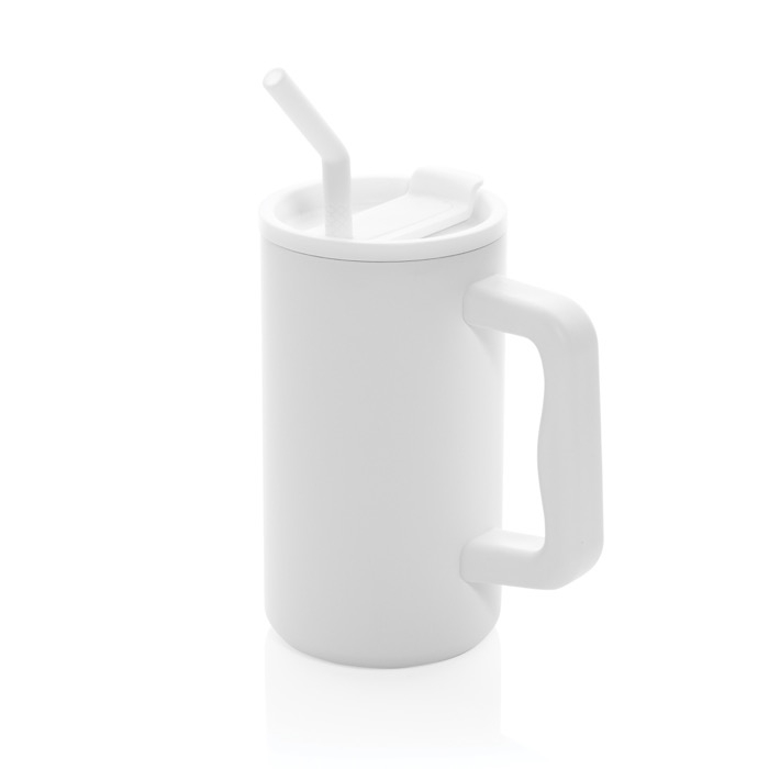 Elegant thermal mug in recycled stainless steel, 800 ml