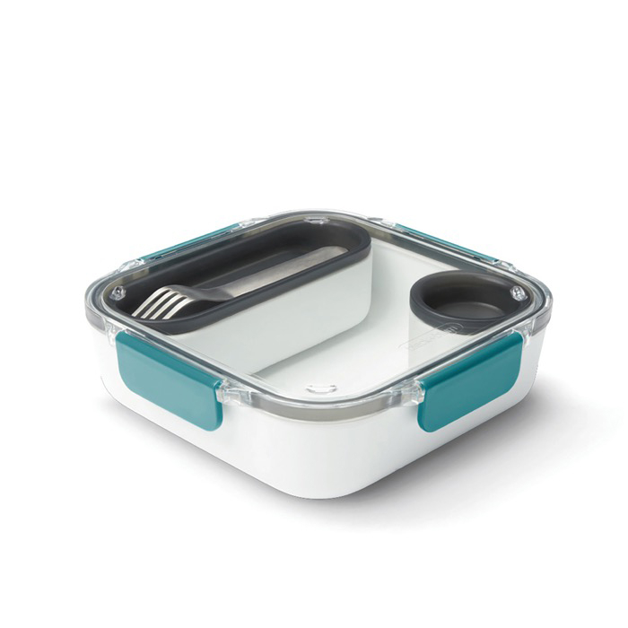 Lunchbox with interior containers and fork, 1 L