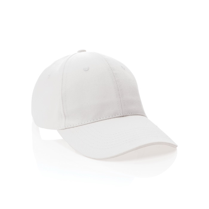6-panel recycled cotton cap with AWARE™ tracer, 280 g/m²