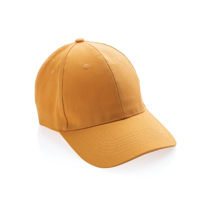 6-panel recycled cotton cap with AWARE™ tracer, 280 g/m²
