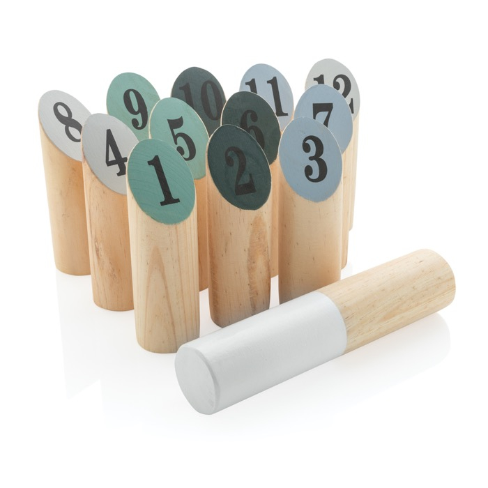 Wooden scatter game set for promotional gifting