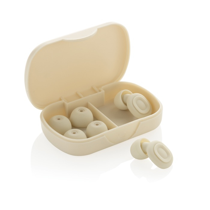 Recycled silicone earplugs, noise reduction, 36dB