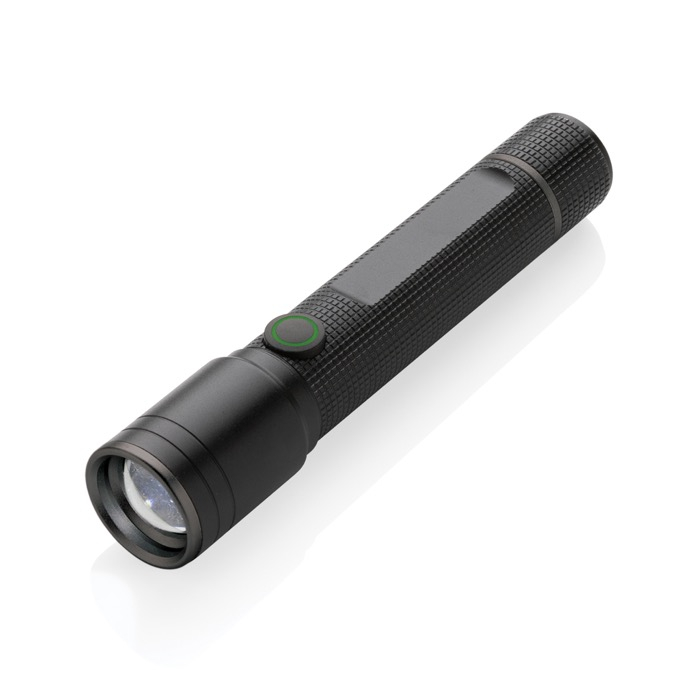 Recycled aluminium torch with 5 light modes, 100 m range