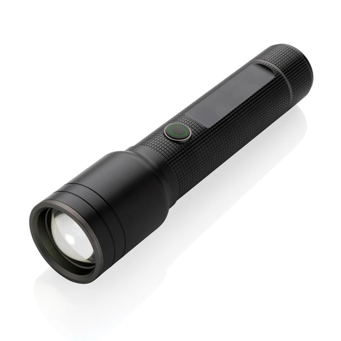 Recycled aluminium torch with 5 light modes, 800 m range