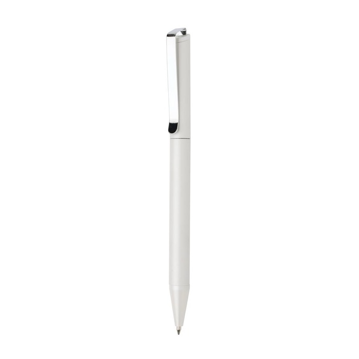 Recycled aluminium twist pen with blue Dokumental® ink