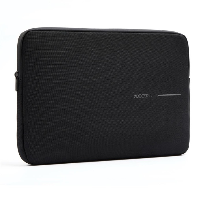 Water-repellent RPET 1200D fabric laptop sleeve, 16"
