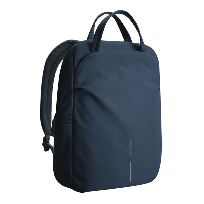 Expandable recycled fabric backpack, Duo-Zipper, 16"