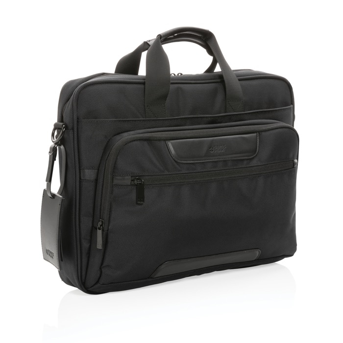 Durable recycled polyester laptop briefcase, 15.6"