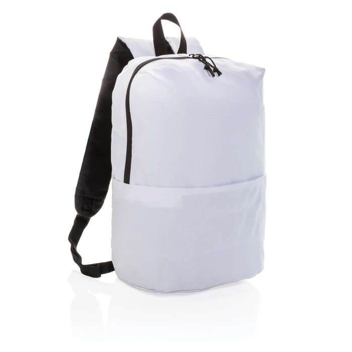 Logo-branded daily backpacks in polyester