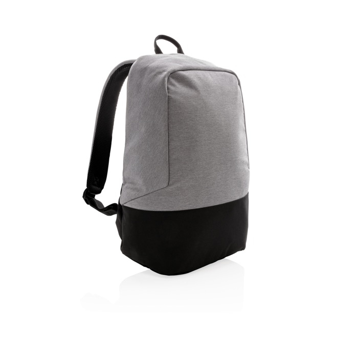 Padded secure backpack with RFID pocket, anti-theft