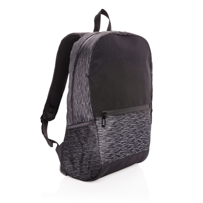 Recycled reflective laptop backpack, 15.6"