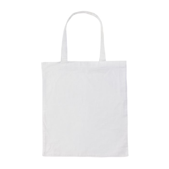 Reinforced promotional recycled cotton bag, 145 g/m²