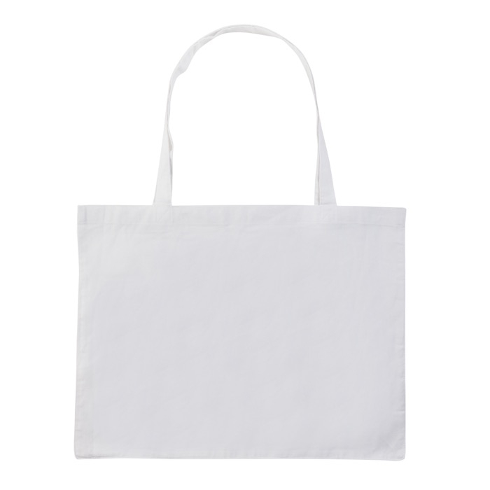 Large printed or embroidered recycled cotton bag, 145 g/m²