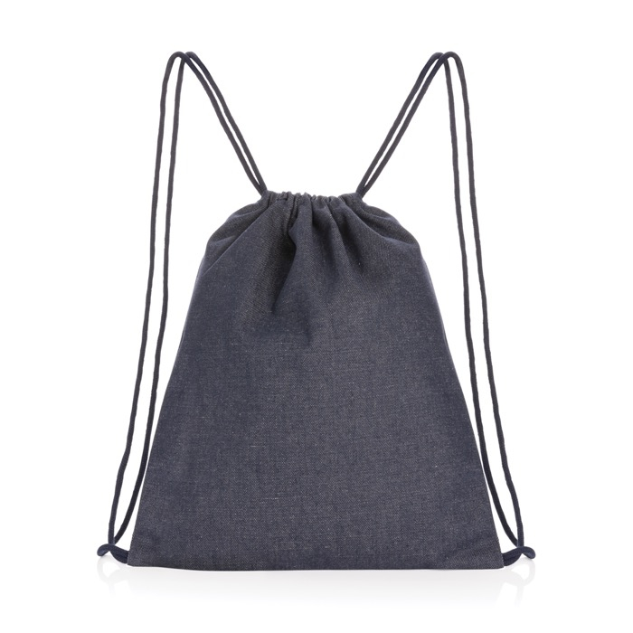 Recycled fabric drawstring backpacks, 320 g/m²