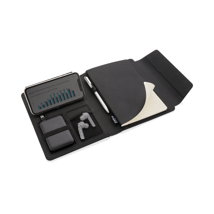 Small quality portfolio with wireless charger, A5 size