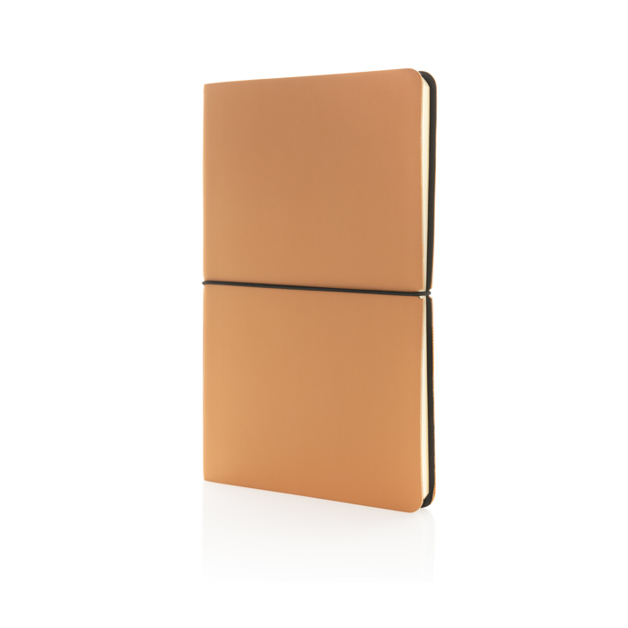 Modern notebook with flexible PU covers, A5, ruled pages