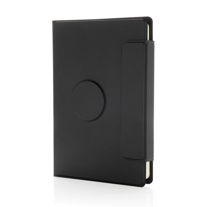 Eco magnetic portfolio with hardcover, A5, ruled pages