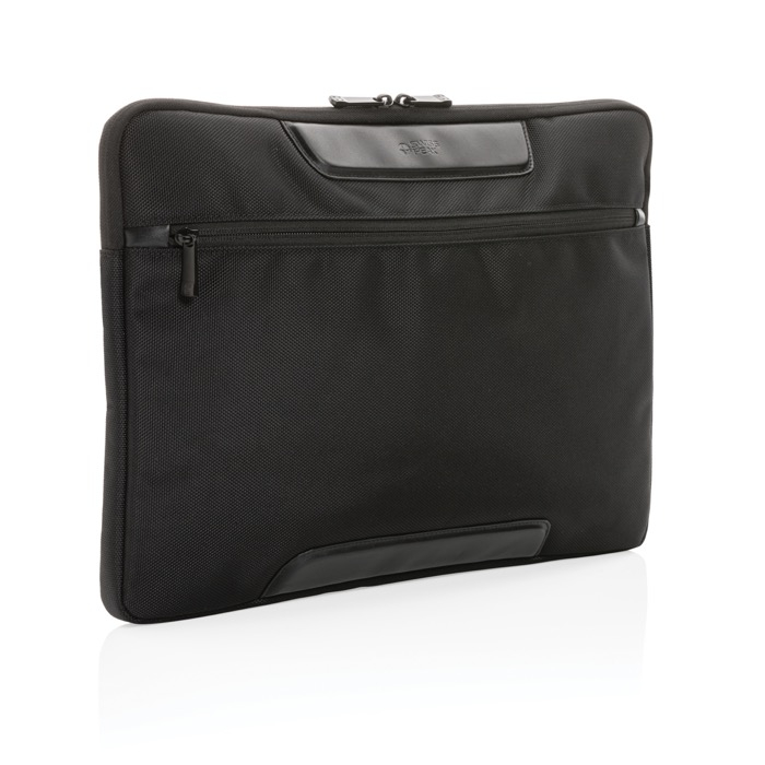 Recycled polyester laptop sleeve with logo, 15.6"