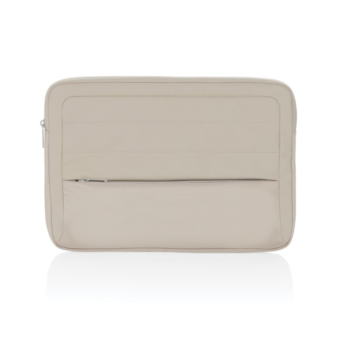 RPET laptop sleeve with seams and front pocket, 15.6"