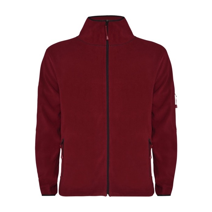 Full-zip polyester fleece branded sweatshirt, 300 g/m², Roly