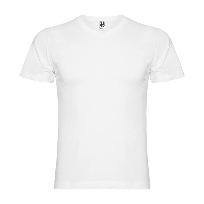 Men's V-neck cotton short-sleeved t-shirt, 155 g/m², Roly