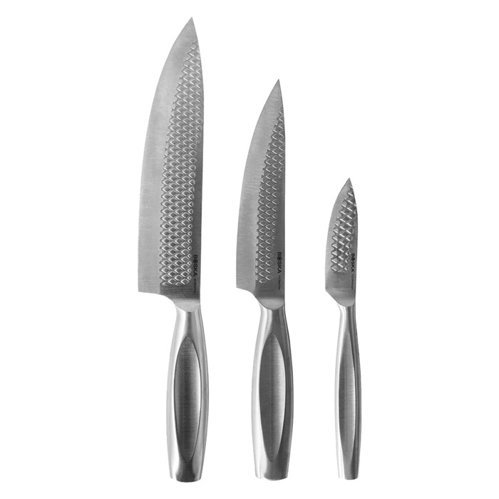 Luxury kitchen knife set in stainless steel for giveaways