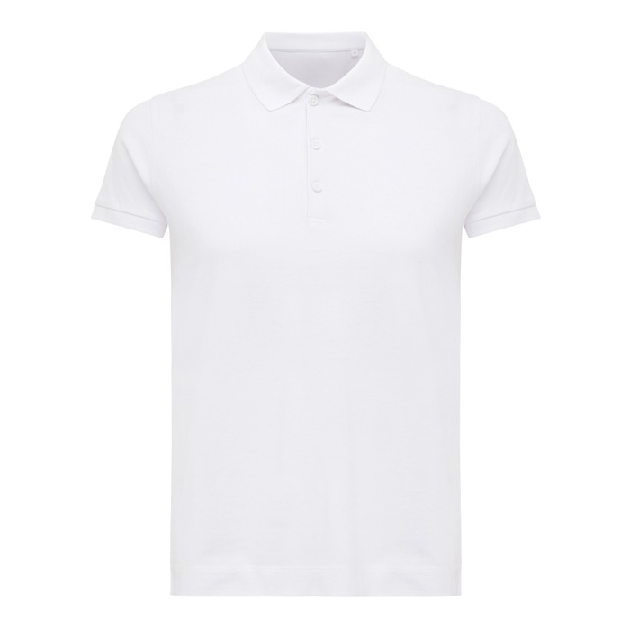Women's casual-fit recycled cotton piqué polo, 220 g/m²