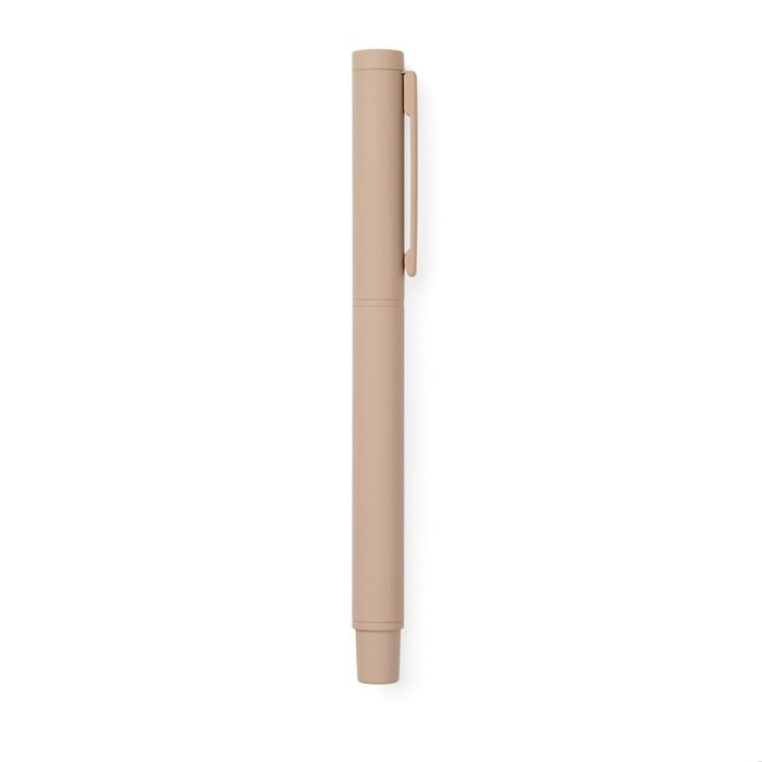 Elegant pen in recycled stainless steel with blue ink