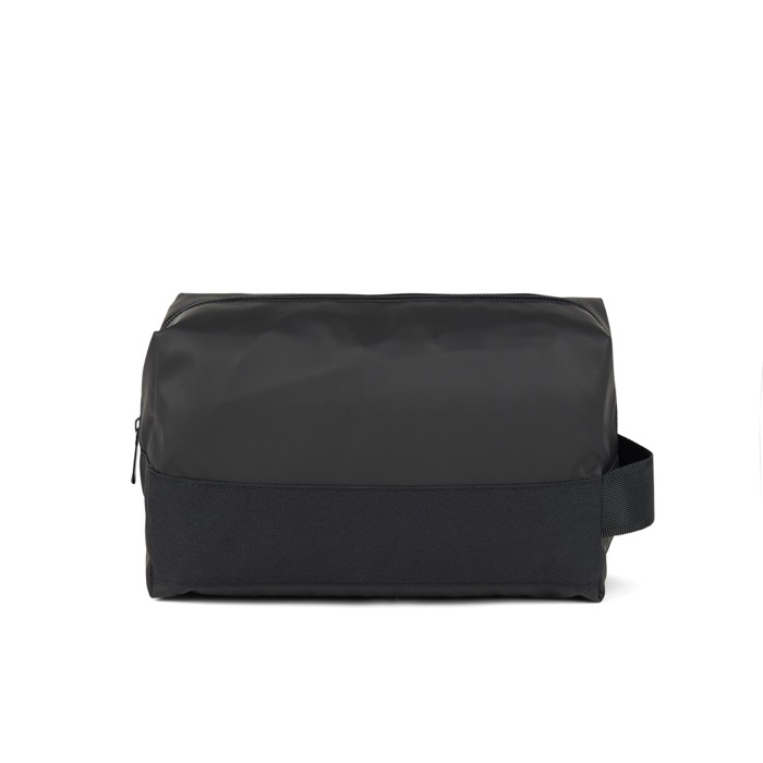 Minimalist recycled polyester toiletry bag