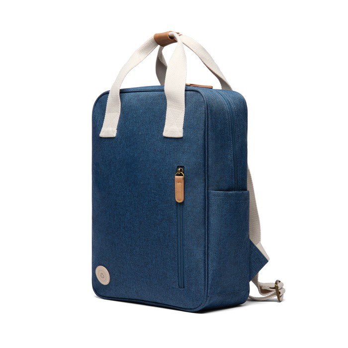 Eco travel backpack with side bottle compartment