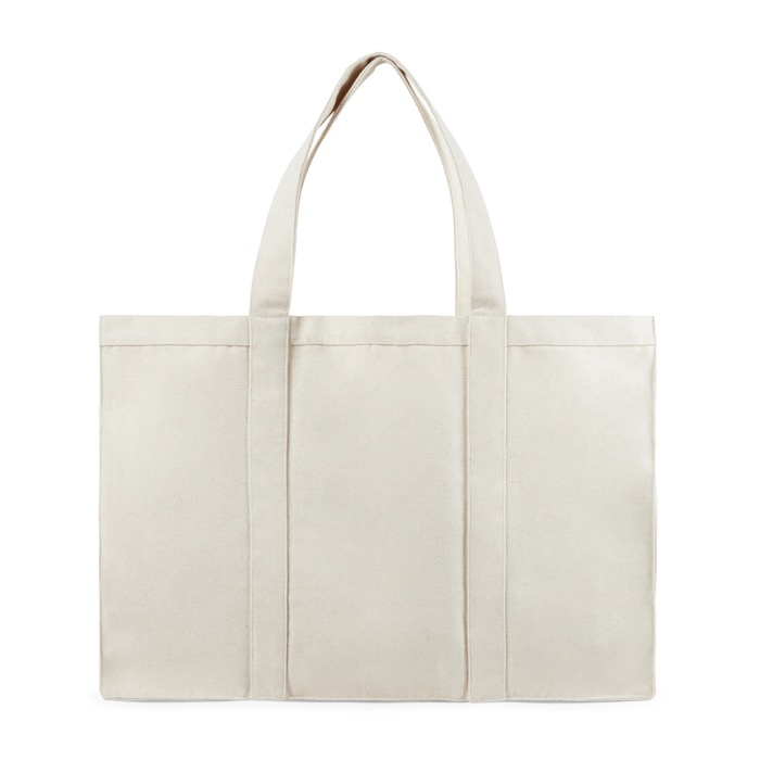 Large recycled canvas daily bag with secure pocket, 400 g/m²