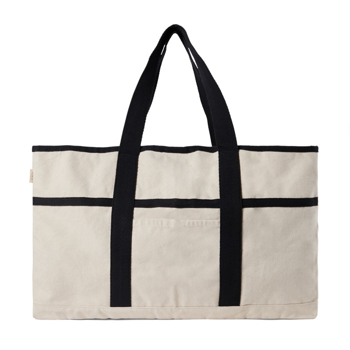 Recycled cotton beach bag with built-in towel, 500 g/m²