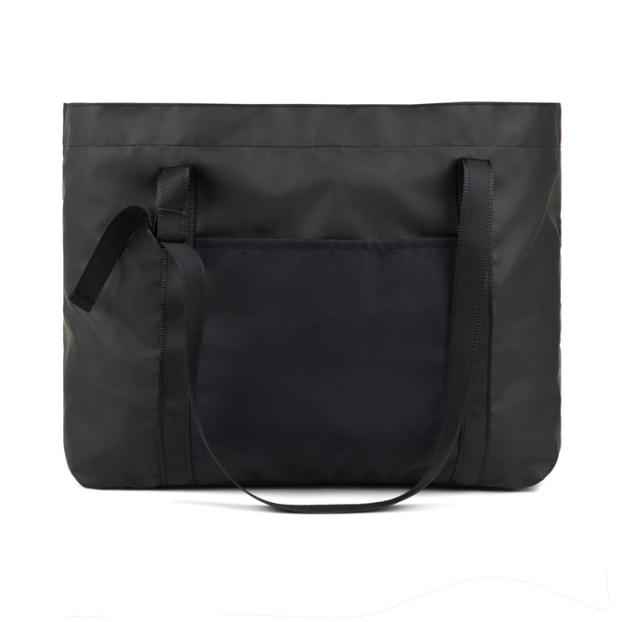 Maxi recycled polyester bag with internal and external pockets
