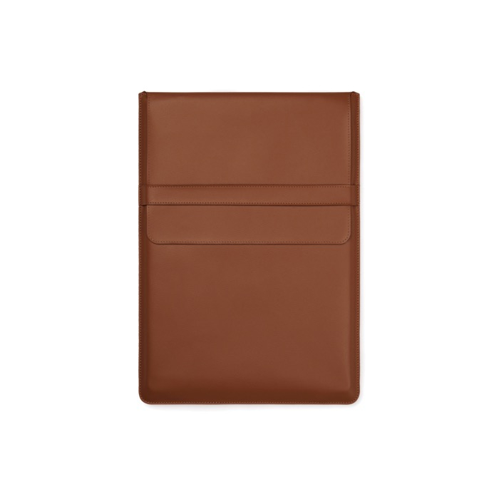 Polyester laptop sleeve with built-in mouse mat, 14"