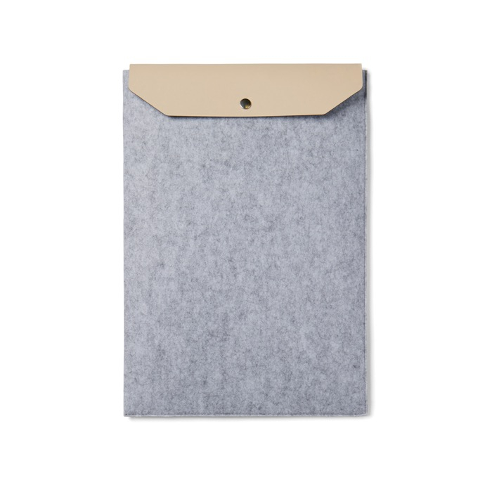Recycled felt laptop sleeve with flap closure, 14"