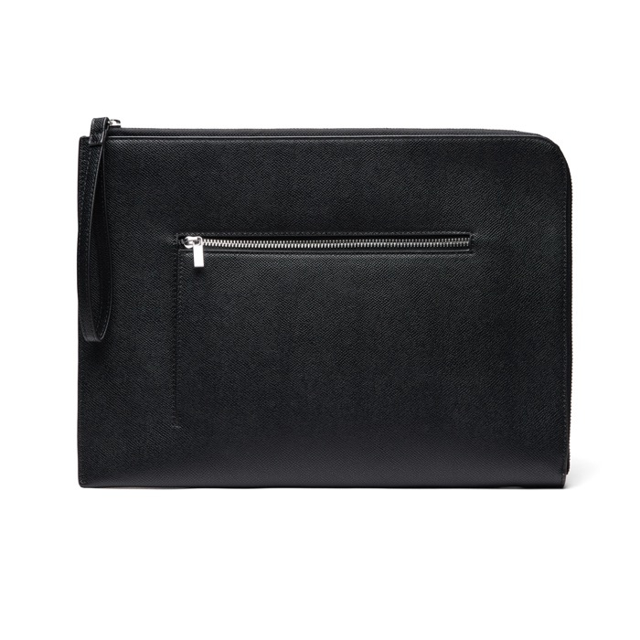 Recycled laptop sleeve, sophisticated design, handy pocket, 14"