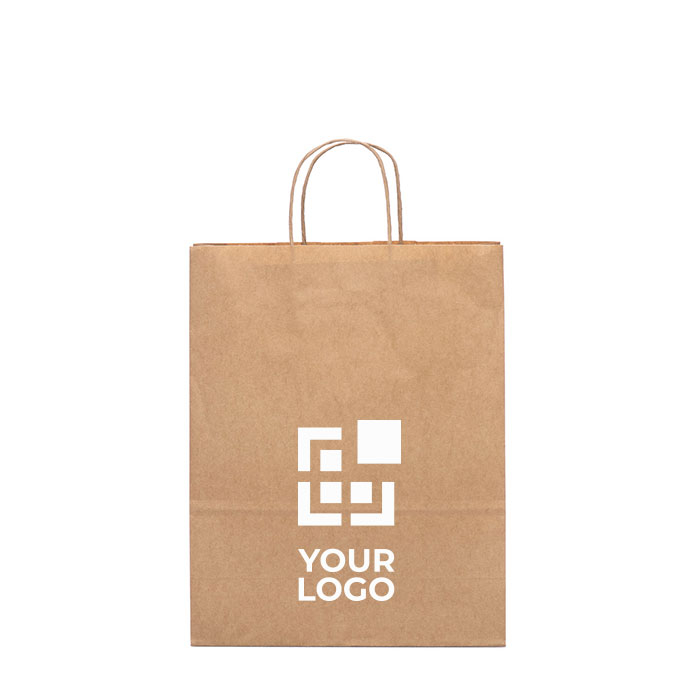 Medium kraft paper bag with twisted handles, 115 g/m2