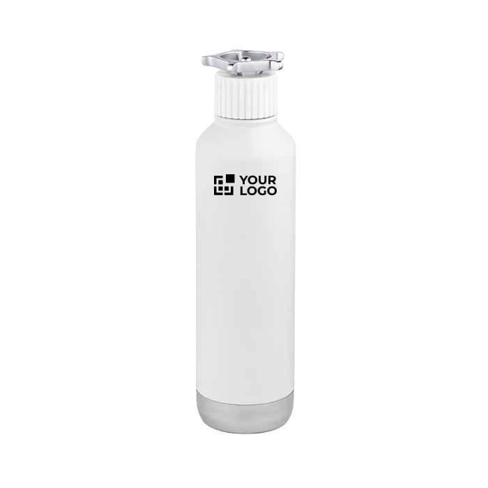 Double-wall recycled steel bottle with wheel lid 750 ml
