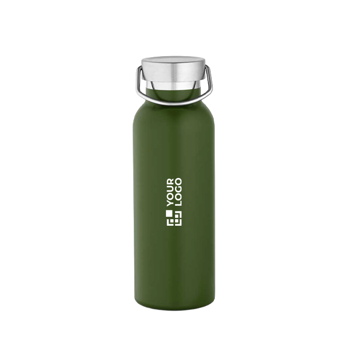 Recycled stainless steel thermal bottle with matte finish 530 ml