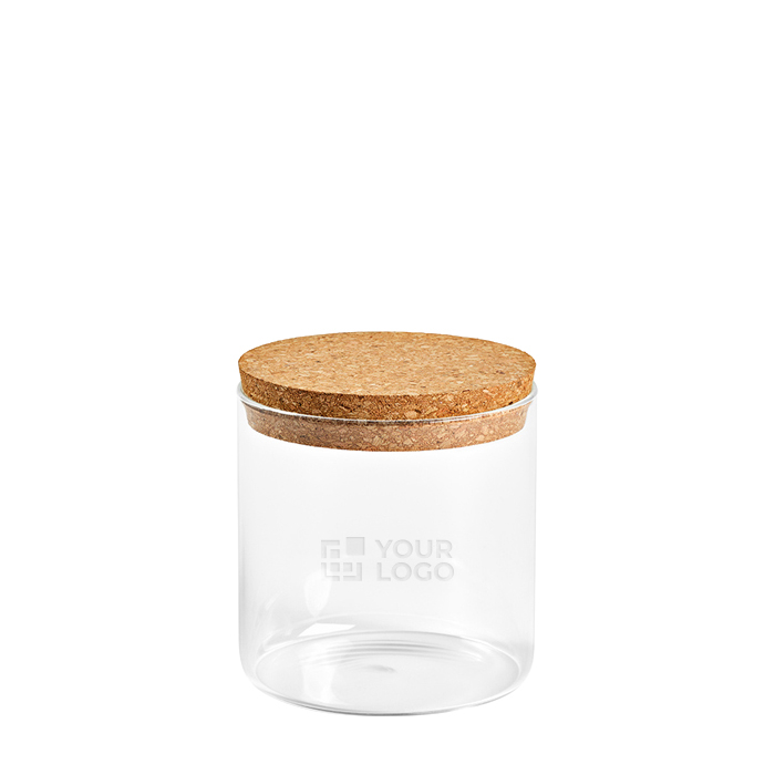 Borosilicate glass kitchen jar with cork lid 500 ml